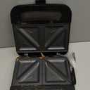 OVENTE Electric Sandwich Maker with Non-Stick Plates, Indicator Lights, Cool Touch Handle, Easy to Clean and Store, Perfect for Cooking Breakfast, Grilled Cheese, Tuna Melts and Snacks, Black GPS401B