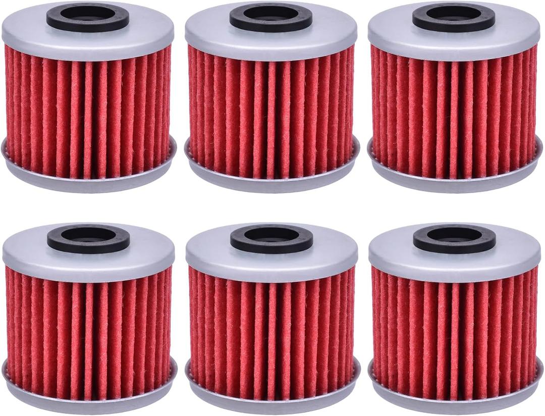 6pcs HF117 Oil Filter 15412-MGS-D21 for Honda-Pioneer 1000 SXS1000 2016 2017 2018 2019 2020 2021 2022 2023 2024, for Talon 1000 2019-2024