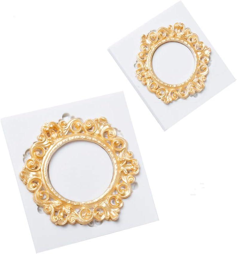 2 Pcs Small Frame Silicone Mold Sugarcraft Cake Decorating Tools Fondant Gompaste Molds