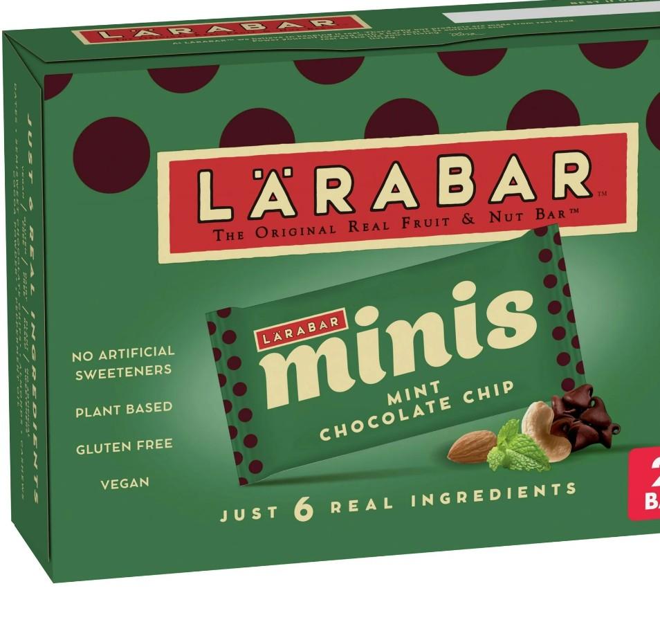 Larabar Mint Chocolate Mini Bars, Gluten Free Vegan Fruit & Nut Bars, 20 ct