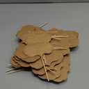 50 Pieces Cheese Markers for Charcuterie Board Buffet Labels Food Tags Blank Toothpick Flags Appetizer Signs Chalkboard Cupcake Toppers Picks for Wedding Birthday Party Decorations (Brown)