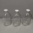 JoyJolt Glass Milk Bottles with Lids and Pourer  64 Oz, 3 Pack Airtight Heavy Duty Reusable Glass Bottles, Leakproof, BPA-Free, Food Grade, Dishwasher Safe Jug, Pitcher for Milk, Juice, and Water