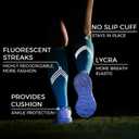 Compression Socks | Premium Lycra Spandex | 15-20mmHg Graduated Support | Reflective Strips for Safety