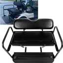 ECOTRIC Golf Cart Rear Seat Kit Compatible with 2007-2016 Yamaha Drive G29 Flip-Fold Rear Seat Seat Black