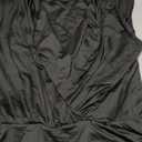 LYANER Women's Wraped V Neck Ruched Sleeveless Tank Leotard Bodysuit Top (Large, Black)