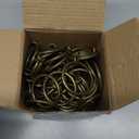 24 Pcs Antique Bronze 1.5-Inch Inner Diameter Metal Curtain Rings with Eyelets,Fits Up to 1 1/4-Inch Rod