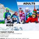 Ski Goggles, Motorcycle Goggles, 3 Pack Snowboard Snow Goggles for Men Women Adult Youth