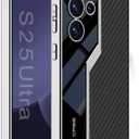 Lunivop for Samsung Galaxy s25 Ultra Case TPU Frame &Back PU Leather Cover Slim Silicone Funda para S 25 Ultra 6.9 '' 5G 2025 Shockproof Best S25Ultra Phone Cases Carbon Fiber