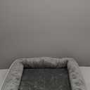 Orthopedic Dog Bed with Sides - Dog Sofa Beds for Medium Dogs, Supportive Foam Pet Couch Bed with Washable Removable Cover, Waterproof Lining and Non-Slip Bottom, Grey - M