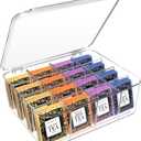 Extra Large Tea Bag Organizers and Storage, Clear Acrylic Tea Box Organizer Storage Box with Lid, Teabag Holder Organizer for Countertop, Cabinet, Drink Packets Caddy for 16 Different Types