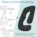 Sasttie Pregnancy Pillows for Sleeping, U Shaped Cooling Full Body Pillow with Removable Cover, Pregnant Women Must Haves, Maternity Essential, Black
