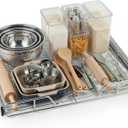 HOLDN STORAGE Pull Out Cabinet Organizer, Heavy Duty Caddy - 28W x 21D - Requires At Least 29-1/4 Cabinet Opening, Steel Metal Cabinet Drawers Slide Out, Chrome