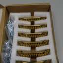 Goo-Ki 2.5'' (64mm) Hole Centers Brushed Gold Cabinet Pulls,Accessible Luxury Zinc Alloy Din Cup Cabinet Pulls with Retro Style,6 Pack