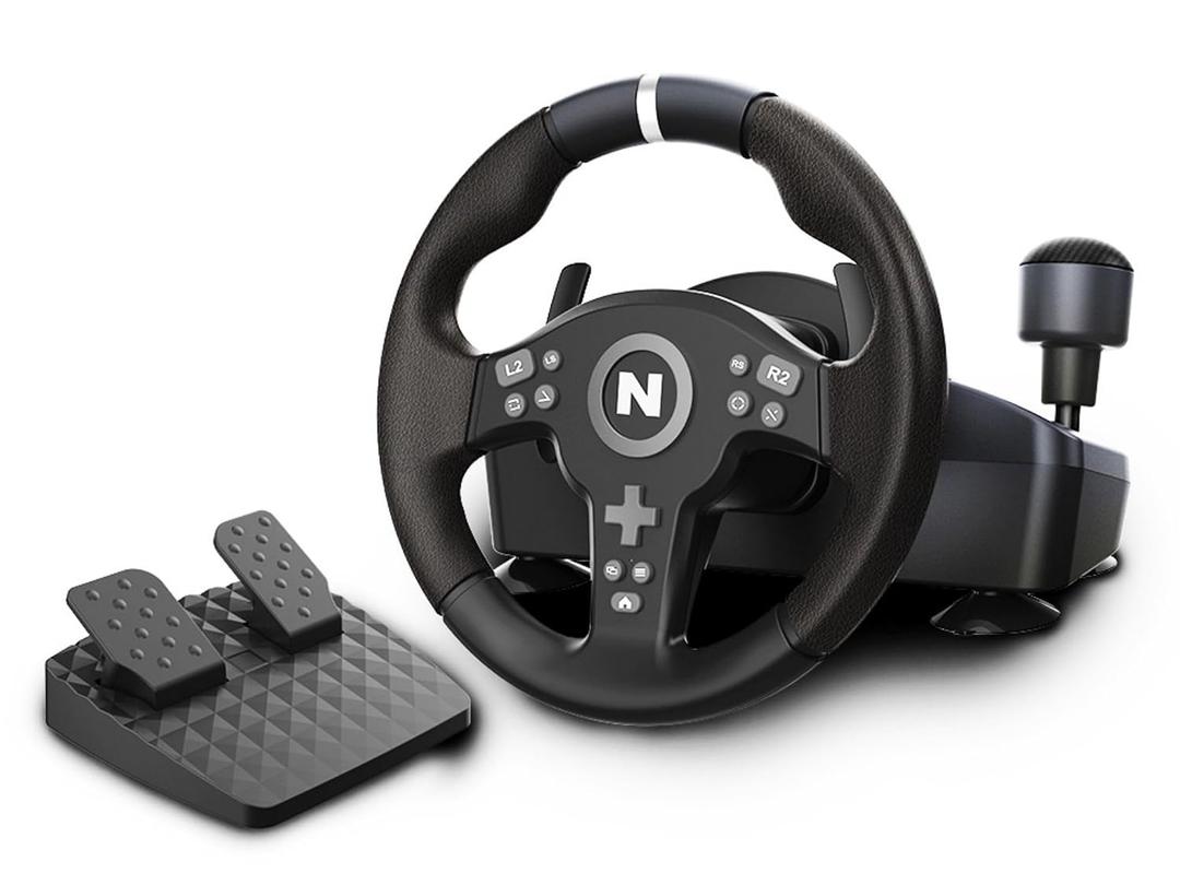 Nitho Drive Pro V200 PC Gaming Racing Wheel with Pedals and Shifter, Steering Wheel Compatible with PC, PS4, Switch 2/Switch, Xbox Series X|S and Xbox One, 270 Car Driving Simulator with Vibration