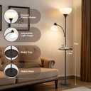 72" Floor Lamp with Table, Adjustable Reading Lights, Torchiere Floor Lamps
