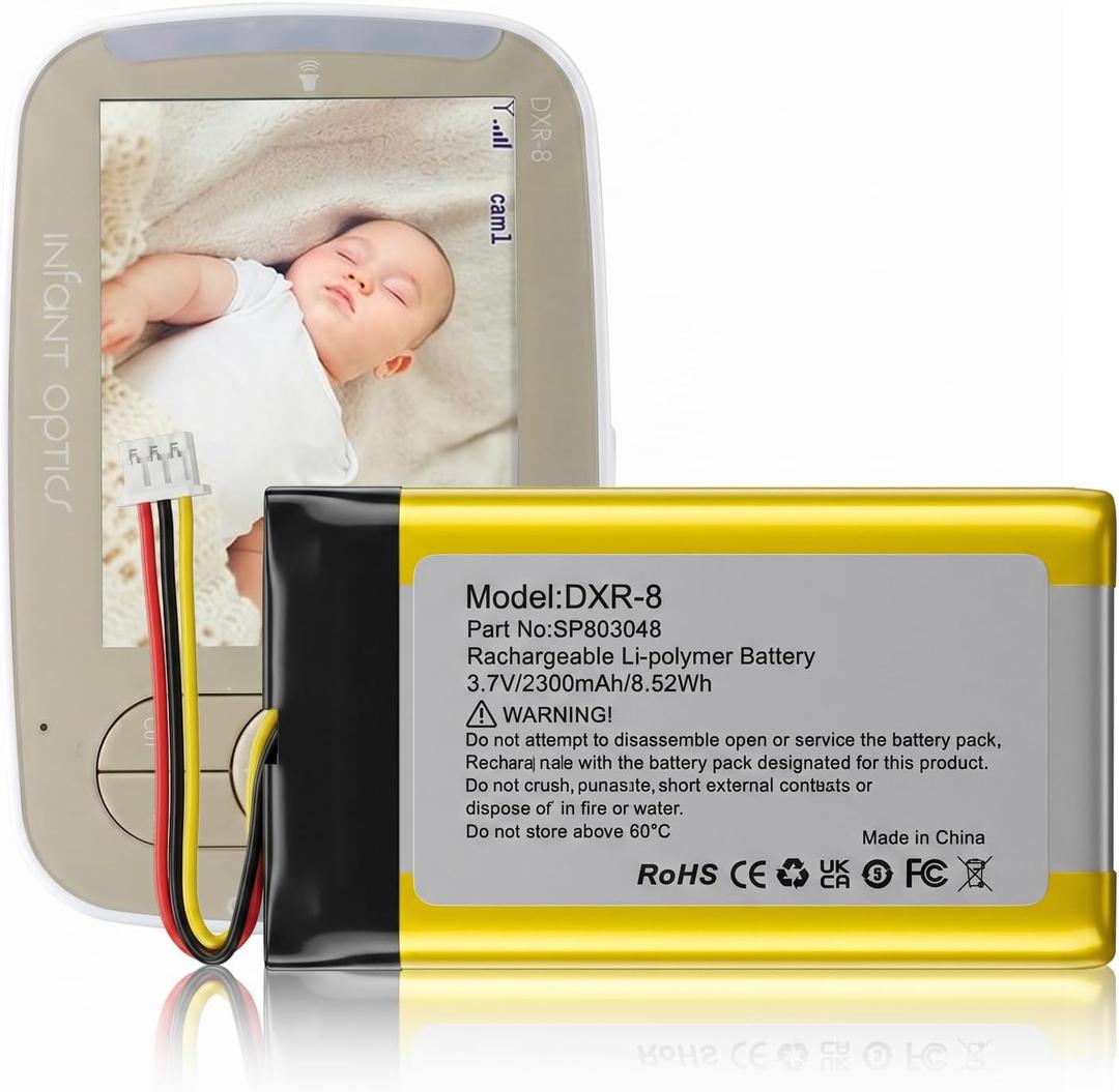for Infant Optics DXR-8 Replacement Battery,2300mAh High Rechargeable Battery,Upgrading Capacity and Security,NOT for DXR-8 PRO Model