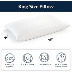  Memory Foam Pillow, King