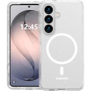 ANNSD for Samsung Galaxy S26 Case,Magnetic Matte Shockproof Cover,Translucent Full Body Protective Multilayer 3 in 1 Anti Drop Anti Scratch for Women Men(Clear Bling)
