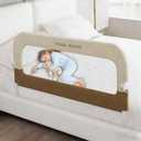 Toddler Bed Rail- 32" Adjustable Heights & Folding up Portable Bed Railing for Baby - Toddler Bed Rails Guard for Crib, Twin, Bunk,Full Size, Queen & King Bed