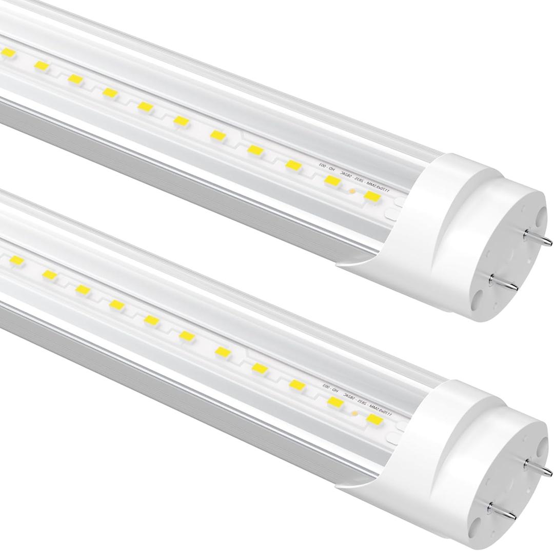 Light Bulbs Replacement 4FT, T8 LED Bulbs 4 Foot Type A+B, 24W (65W Equivalent) 3200LM, 5000K Daylight, 48 Inch Tube, F32T8 or F40T12 LED Replacement, Non-Dimmable, 2-Pack Light Bulbs Replacement 4FT, T8 LED Bulbs 4 Foot Type A+B, 24W (65W Equivalent) 3200LM, 5000K Daylight, 48 Inch Tube, F32T8 or F40T12 LED Replacement, Non-Dimmable, 2-Pack
