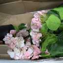 3FT Pink Hydrangea Artificial Flowers Tree 2 Pack Large Real Touch Faux Silk Hydrangea Plants Potted Fake Flower in Black Pot for Home Indoor Outdoor Front Porch Garden Entrance Living Room Decor