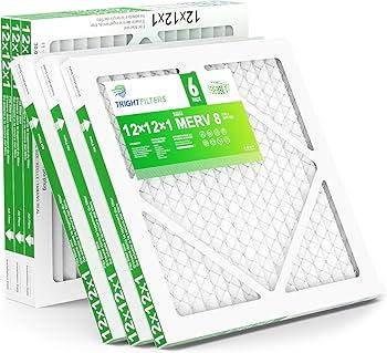 Tetra-Sole Filters : 12x12x1 MERV 5, MPR 600, Air Filter (6 Pack) - Actual Size: 11.75"x11.75"x0.75" HVAC, AC Furnace Air Filter + FREE Double-ended Vent Cleaning Brush + Wipes