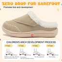 LeIsfIt Toddler Slippers Boys Girls Moccasin Slippers Kids Warm Slip-On House Shoes with Non-Slip Sole for Indoor & Outdoor (6-6.5 Toddler, Apricot)