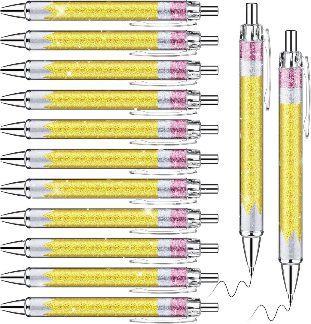 Motipuns 24 Pcs Teachers Pens Bulk Teacher Appreciation Gifts Cute Ballpoint Pens Best Teaching Thank You Gifts for Teachers' Day Woman Nurse Coworker Staff Office Writing Stationery Supply