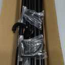 Curtain Rods, No Rust Adjustable Blackout Drapery Rods, 5/8 Inch Diameter Wrap Around Curtain Pole for Windows, Ideal for Bedroom, Outdoor (28-48 Inch, 2 Pack, Black)