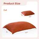 MAXYOYO Giant Bean Bag Chair with Pillow, 3 in 1 Convertible Bean Bag Chair for Adults with Washable Cover, Removable Floor Cushion Stuffed Floor Lounger for Living Room Bedroom, Orange, Full