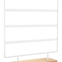 Mocolo Earring Holder Stand, Earring Organizer Display Holder Stand for Hanging Earrings(88 Holes & 4 Layers) (White)