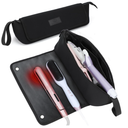 Travel Essentials Neoprene Hair Style Tools Bag w/Heat Resistant Mat for Flat or Curling Irons, Straighteners Accessories, Gifts for Women Mom Daughter Sister Friends for Birthday (Pink)