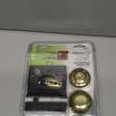 Prime-Line E 2437 Vertical Trim Vintage Lock Set  Cast Steel, Brass Plated Knobs, Antique Skeleton Key Lock System  2-1/2 Backset, Surface Mounted, Right-Hand Swing-In Interior Doors (Single Pack)