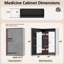 14x24 Inch Medicine Cabinet with Lights, Recessed or Surface Mount Bathroom LED Medicine Cabinet with Mirror, Anti-Fog, Adjustable Shelf, Dimmable Light, Outlets & USB,ETL Listed, Left Hinge,Black