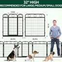 Dog Playpen - 32 Inch 8 Panel Metal Dog Pen with Door, Foldable Dog Crate Kennel Puppy playpen Exercise Pen for Large/Medium/Small Dogs, Indoor Outdoor Yard RV Camping