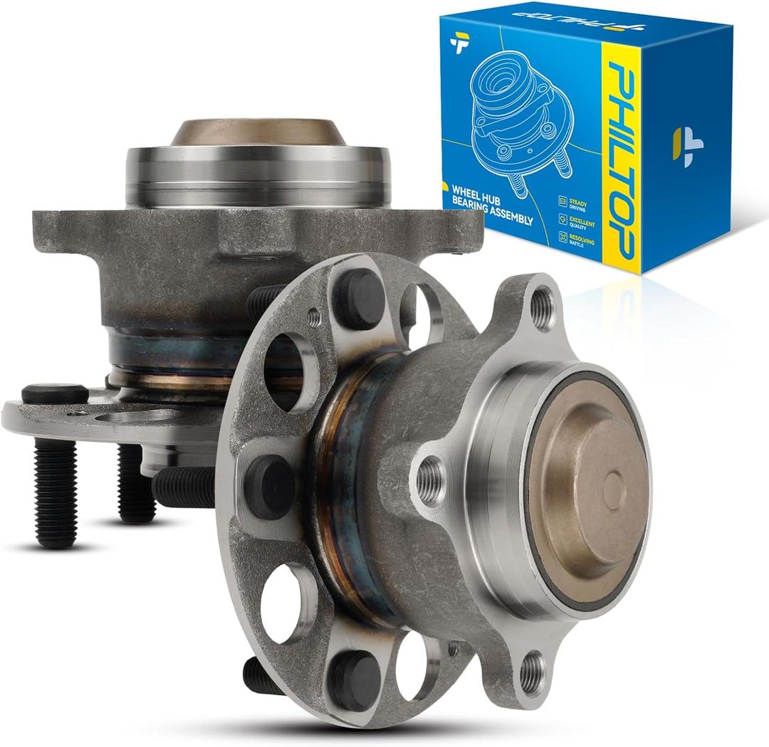 PHILTOP 512544 Rear Wheel Bearing and Hub Assembly 5 Lugs for Honda Accord 2013-2015 2018-2020, Acura TLX 2015-2020 with ABS 2 PCS