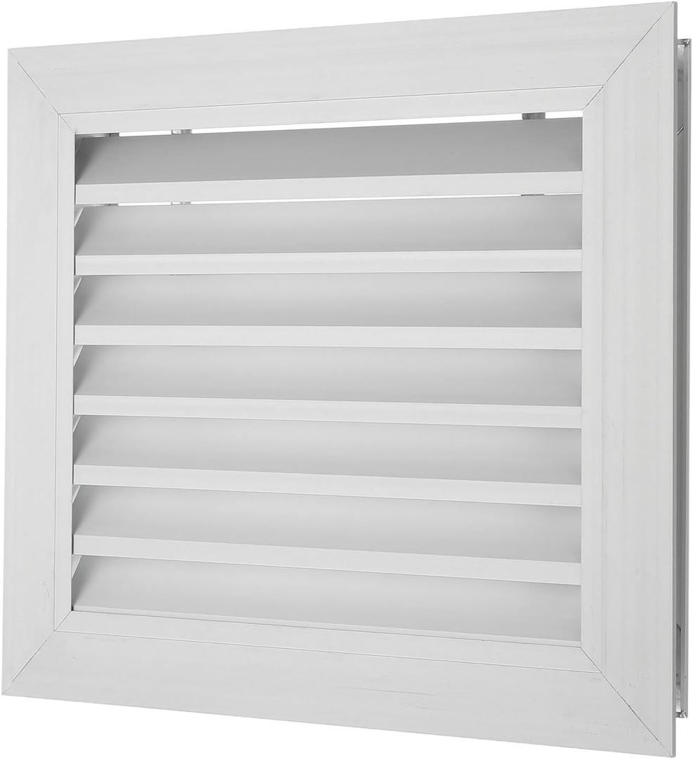 PATIKIL Door Air Vent Cover, 12" x 10", Aluminum Grille Ventilation Cover Louvered for Cabinet Wardrobe Door, Silver Tone