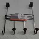 Spectrum Cambridge Over-The-Door 4-Hook Rack - Gray/Brown