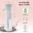 Kitsch Continuous Spray Bottle for Hair  Fine Mist Water Mister & Water Spray Bottle  Recycled Hair Spray Bottle  Spray Bottles for Cleaning, Styling, Plants & More  White, 150ml