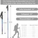 Aihoye Hiking Trekking Poles, 2 Pack Collapsible, Lightweight, Anti Shock, Walking Sticks, Adjustable Hiking Pole for Men and Women (Blue, S)
