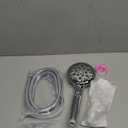 Handheld Shower Head with On Off Switch 8-Mode High Pressure Showerhead with 79 Inches Extra-long Stainless Steel Hose and Bracket PLUS Extra Low-Reach Adhesive Wall Mount for Kids,Silver