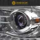 Dasbecan OE Projector Halogen Headlights w/LED Signal DRL Compatible With Dodge Ram 1500 2500 3500 2013-2018 Left Driver Side Headlamp assembly Chrome Trim w/Bulbs Replaces#68324941AD CH2502290