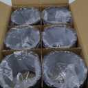 LAMPWELL MEMO Clip-on Chandelier Fabric Lamp Shades,Set of 6,Small Drum,5.2"5.2"H5.2",Linen, Handmade,Modern Trendy Decorative,ONLY FOR CANDLE BULB,Black