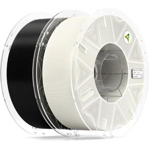 Official CREALITY Hyper PLA RFID Filament 1.75mm Black & White 2KG for K2 Plus Combo, High Speed 30-600mm/s 3D Printer Filament, 1kg(2.2lbs)/Spool Hyper PLA RFID Support CFS, for Most 3D Printers