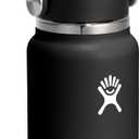 Hydro Flask Micro Bottle - Leak Proof Purse or Pocket Flask - Insulated Mini Water Bottle 6.7 Oz Black
