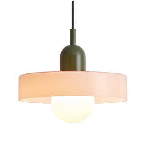 GloMuse Mid Century Modern Pendant Light Glass Light Fixture Living Room Hanging Light Living Room Pink