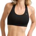 Champion Women's Sports Bra, High-Impact Compression, Moisture-Wicking Fabric (Black, M)