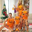 Family Matching Halloween Pajamas Set, Halloween Pumpkin Print PJs Sets 2 Pieces Loungewear Sleepwear Adult (X-Large)