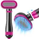 Hair Dryer Brush for Small/Medium Dog & Cat, 2 in 1 Pet Grooming Dryer, 2 Heat Settings & 3 Adjustable Blowing Dryer, White