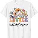 Little Wildflower Women Flower Birthday Family Matching T-Shirt, S